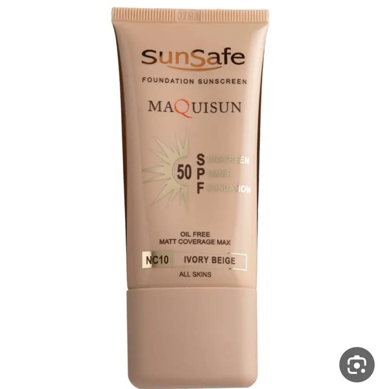 ضد آفتاب سان سیف کرم پودری و پرایمری مکیسان با SPF50 رنگی بژ عاجی انقضا 1406 | رژینا ضد آفتاب سان سیف کرم پودری و پرایمری مکیسان با SPF50 رنگی بژ عاجی انقضا 1406