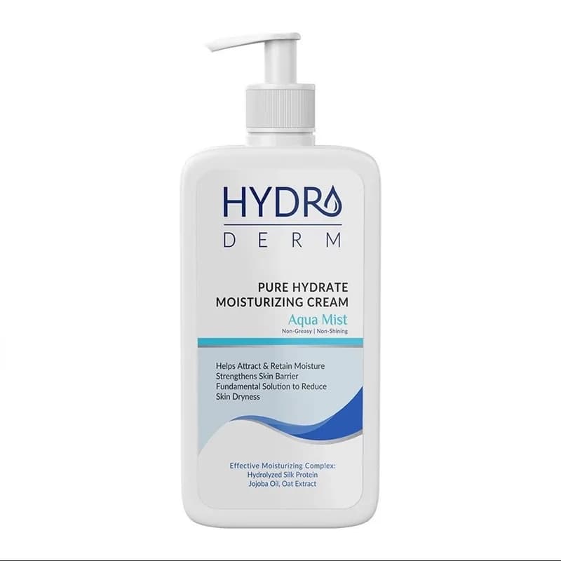 کرم پمپی مرطوب کننده و نرم کننده دست و صورت هیدرودرم مدل Aqua Mist