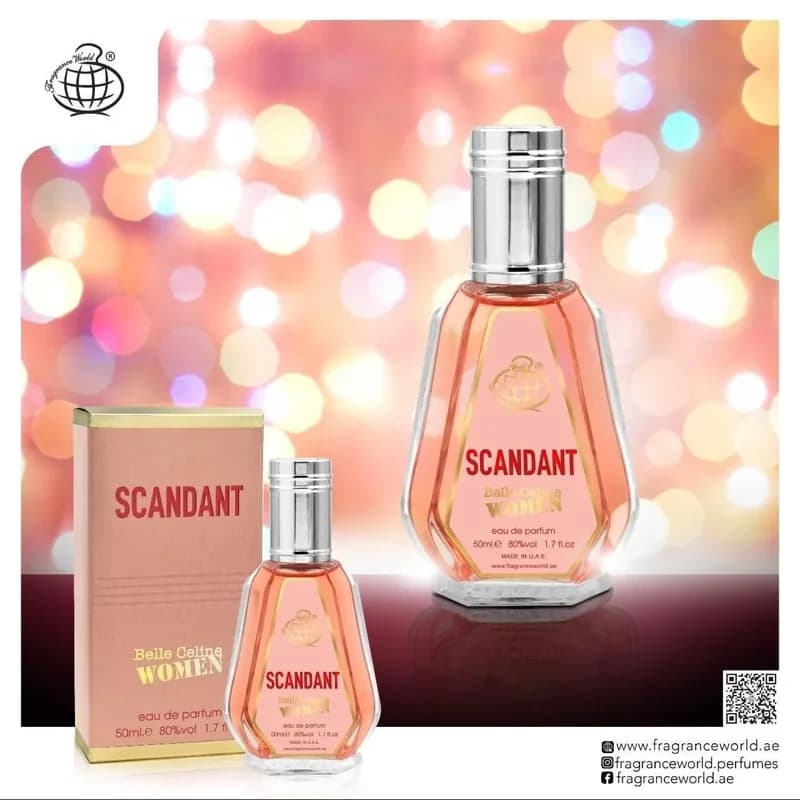 عطر زنانه 50 میل فراگرانس ورد اسکندانت Fragrance World Scandant | رژینا عطر زنانه 50 میل فراگرانس ورد اسکندانت Fragrance World Scandant