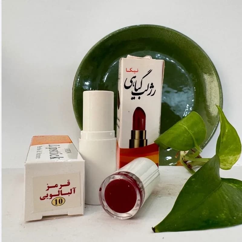 رژ لب قرمز آلبالویی (کد 10 )بدون سرب و مواد شیمیایی