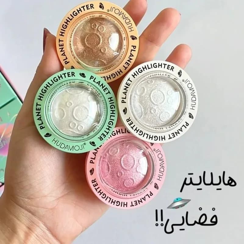 هایلایتر فضایی کهکشانی شاین جامد اکلیلی براق کیوت فانتزی پینترستی مناسب صورت بدن و موها پیگمنت بالا