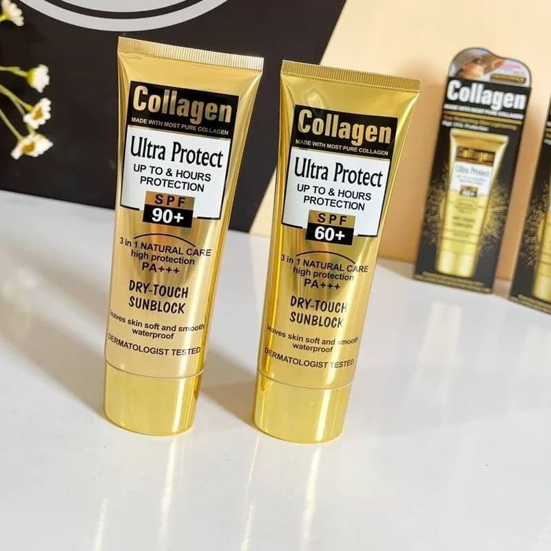 کرم ضد آفتاب کلاژن ووکالی بی رنگ مدلA با spf 60 (جوانساز و ضد پیری)