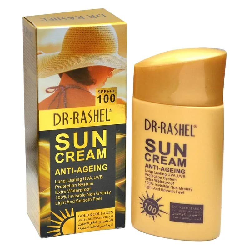 کرم ضد آفتاب بی رنگ دکتر راشل SPF 100 مدل anti aging مناسب انواع پوست حجم 80 میلی لیتر | رژینا کرم ضد آفتاب بی رنگ دکتر راشل SPF 100 مدل anti aging مناسب انواع پوست حجم 80 میلی لیتر