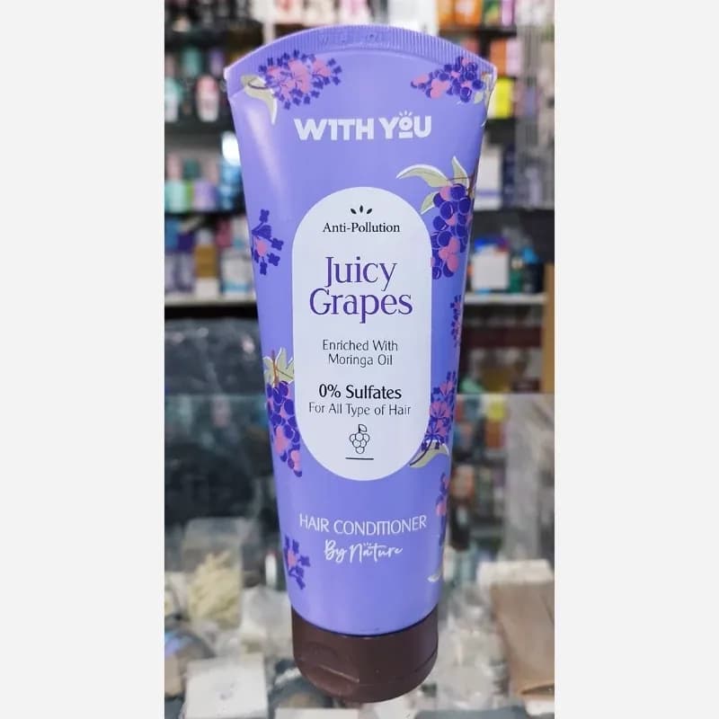 نرم کننده موی سر انگور و روغن مورینگا ویت یو Hair Conditioner with Grape Extract and Moringa Oil WITH YOU | رژینا نرم کننده موی سر انگور و روغن مورینگا ویت یو Hair Conditioner with Grape Extract and Moringa Oil WITH YOU