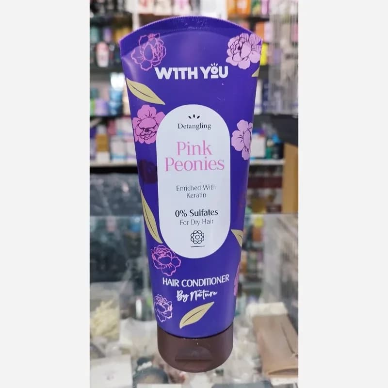 نرم کننده موی سر پئونی ویت یو حجم 200میل Peony Hair Conditioner and Detangler WITH YOU | رژینا نرم کننده موی سر پئونی ویت یو حجم 200میل Peony Hair Conditioner and Detangler WITH YOU