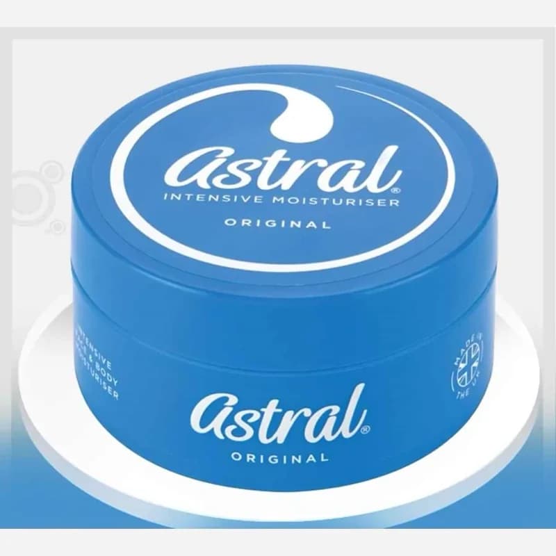 کرم آبرسان صورت کاسه ای 200 میل آسترال Astral | رژینا کرم آبرسان صورت کاسه ای 200 میل آسترال Astral