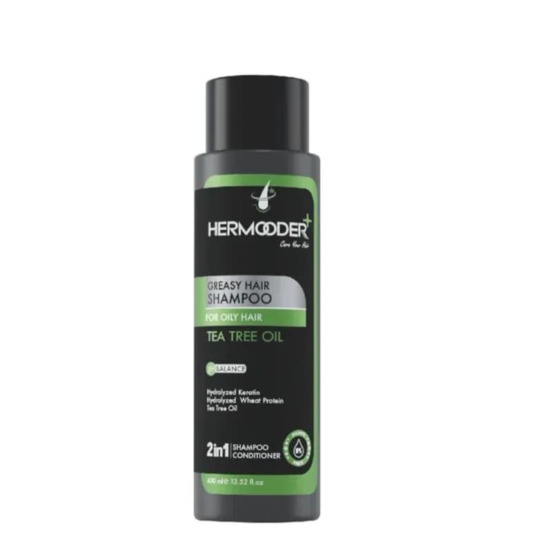 شامپو مو هرمودر مدل TEA TREE OIL حجم 400 میلی لیتر بدون سولفات | رژینا شامپو مو هرمودر مدل TEA TREE OIL حجم 400 میلی لیتر بدون سولفات