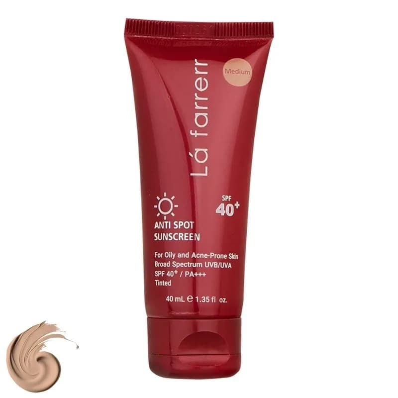 ضد آفتاب رنگی medium پوست چرب لافارر spf40 | رژینا ضد آفتاب رنگی medium پوست چرب لافارر spf40