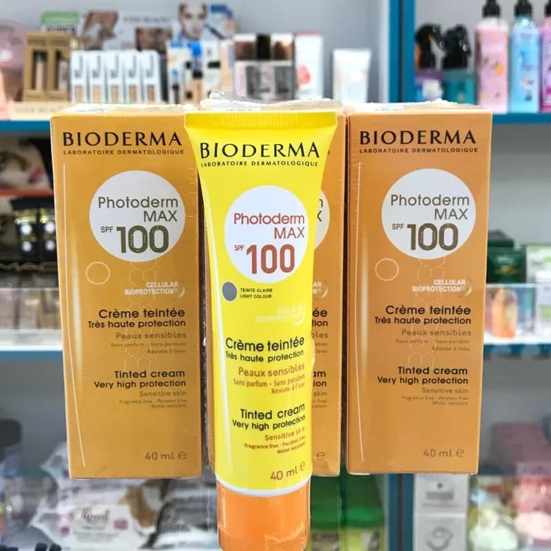 ضد آفتاب رنگی بیودرما spf100 | رژینا ضد آفتاب رنگی بیودرما spf100