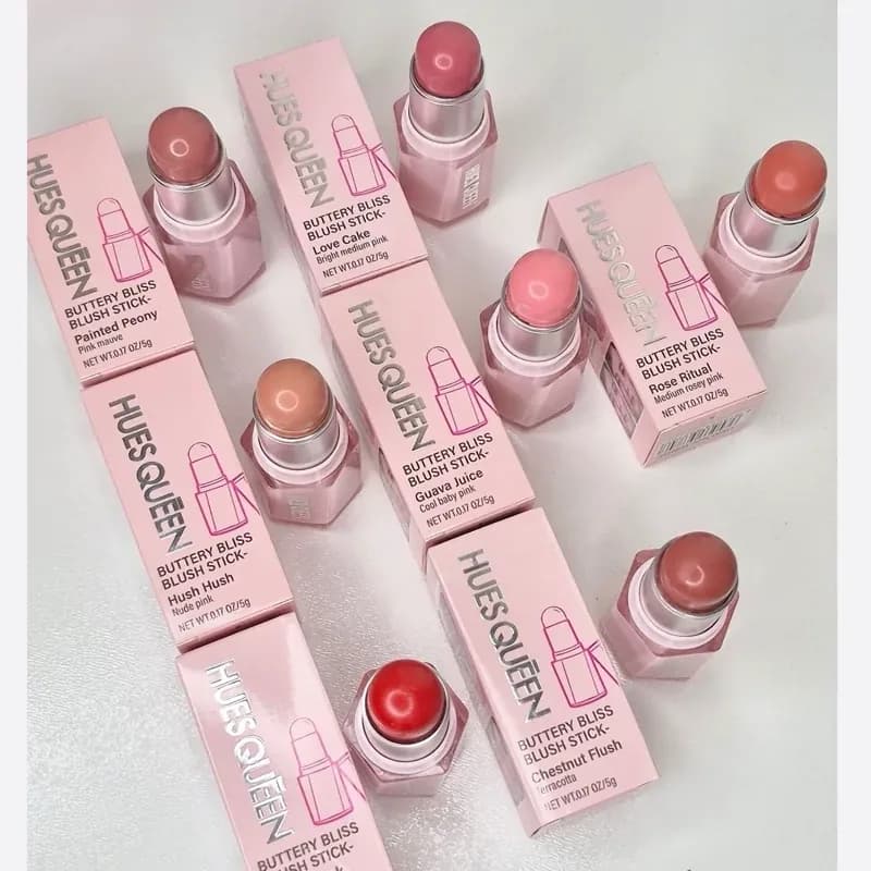 رژگونه استیکی مدل باتر برند hues queen | رژینا رژگونه استیکی مدل باتر برند hues queen