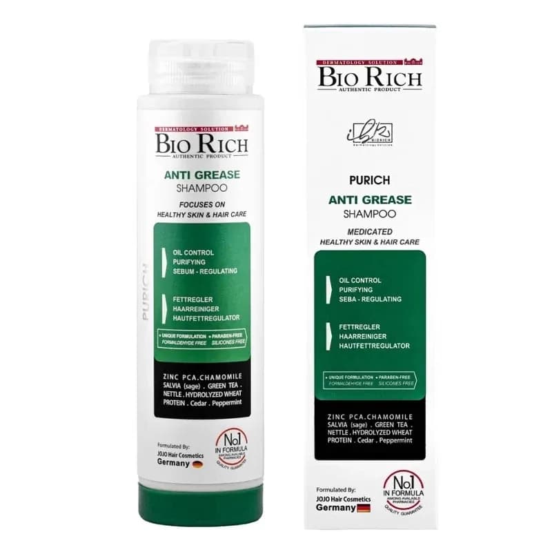 شامپو موی چرب بایوریچ مدل anti dandruff حجم 250 میل | رژینا شامپو موی چرب بایوریچ مدل anti dandruff حجم 250 میل