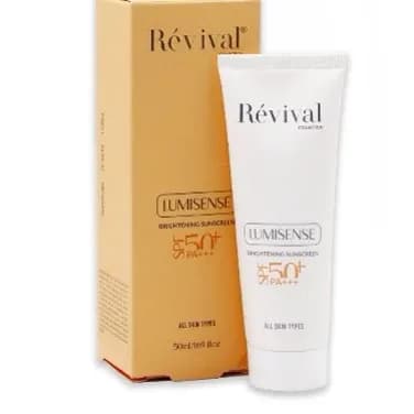 کرم ژل ضد آفتاب SPF50 روشن کننده، ضد لک، آبرسان، انواع پوست لومیسنس رویوال