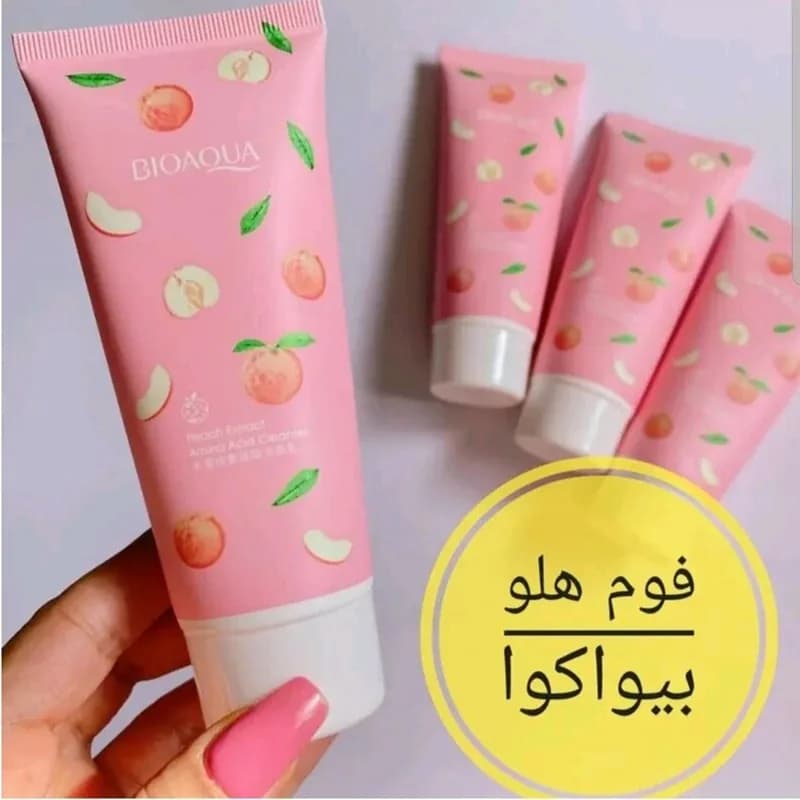 فوم هلو بیوآکوا فوم شستشوی صورت عصاره هلو(لطافت بخش و نشاط بخش پوست مناسب انواع پوست )