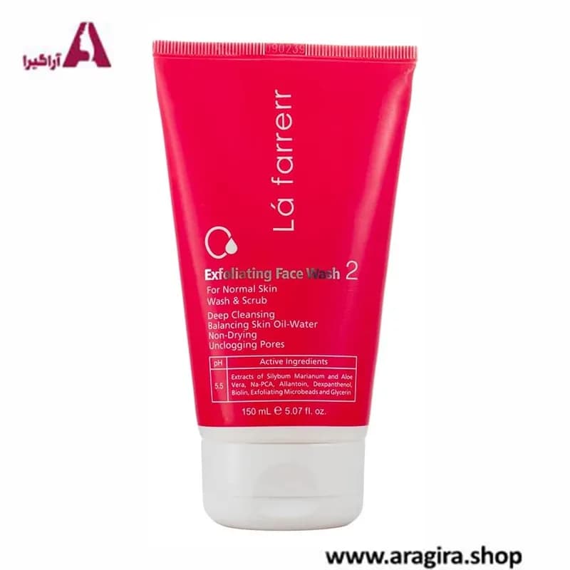 ژل شستشوی صورت مخصوص پوست های نرمال 2 لافارر 150ml