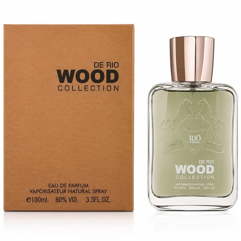 عطر مردانه ریو کالکشن اقتصادی وود براون رایحه خنک و چوبی با حجم 100 میل (وود براون دسکوارد)