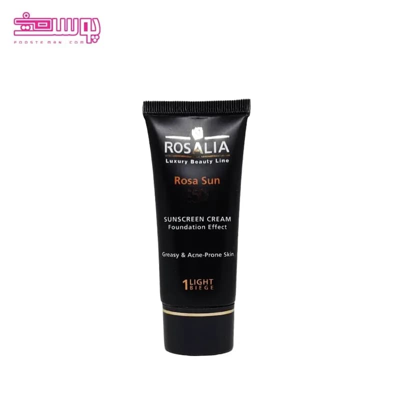 ضد آفتاب رنگی رزالیا مناسب پوست چرب مدل رزا سان SPF 50 حجم 40ml