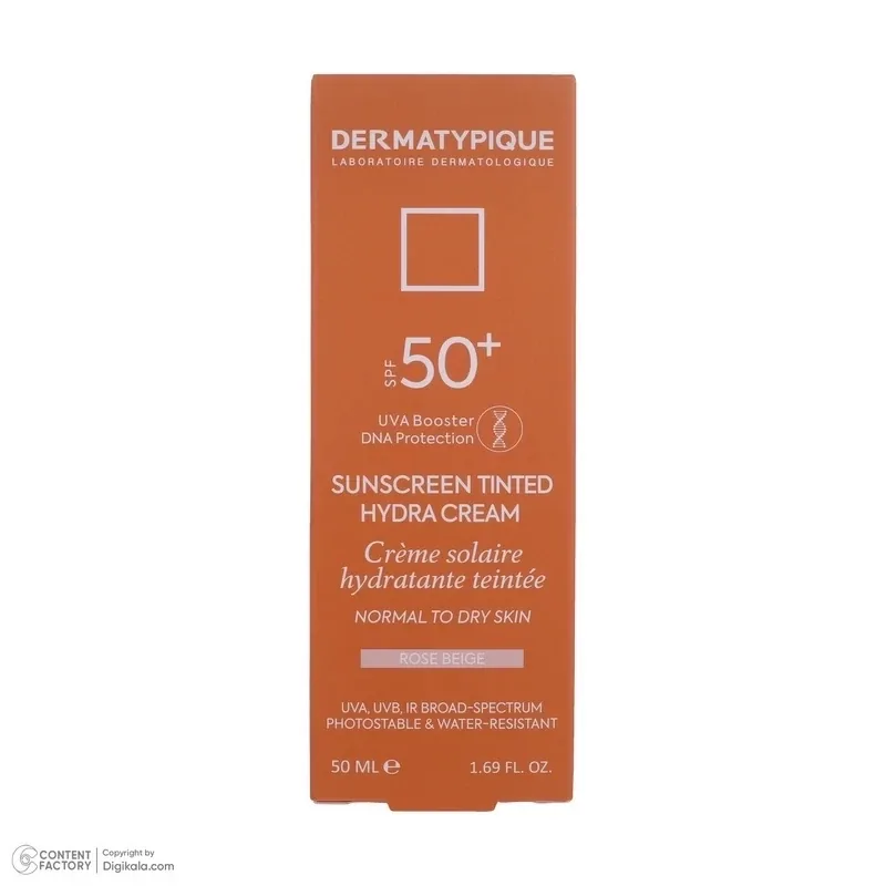 ضد آفتاب رنگی هیدرا پوست خشک +SPF50 رز بژ درماتیپیک — | رژینا ضد آفتاب رنگی هیدرا پوست خشک +SPF50 رز بژ درماتیپیک —